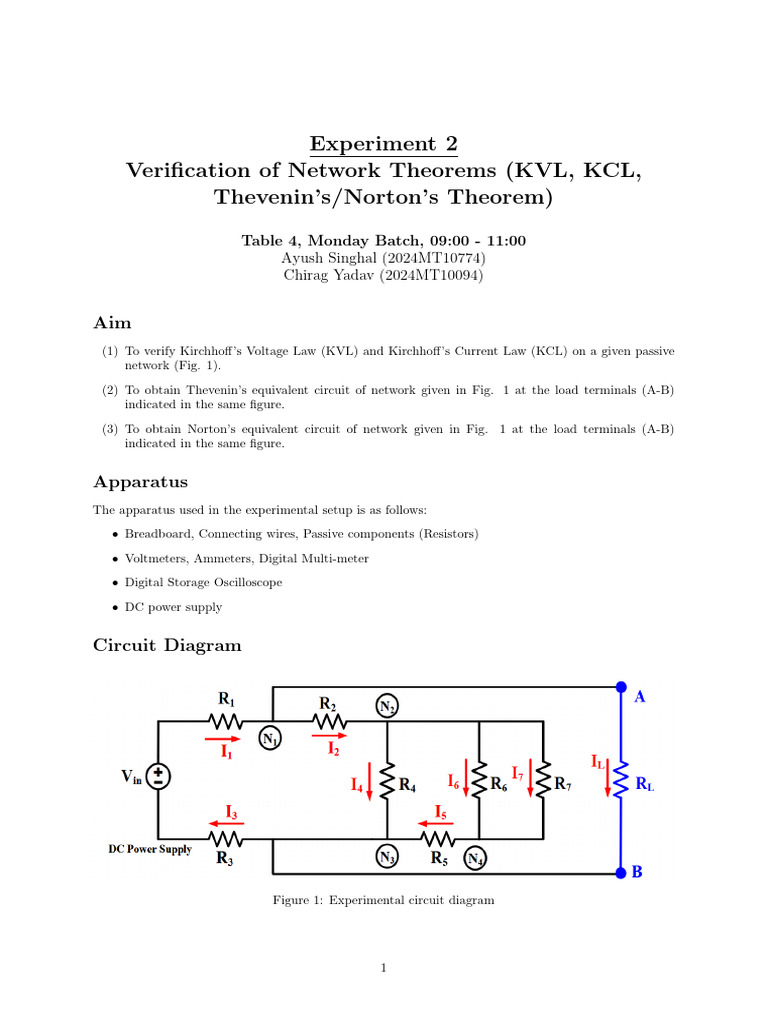 ELP Experiment 2 | PDF | Electrical Network | Electronic Engineering