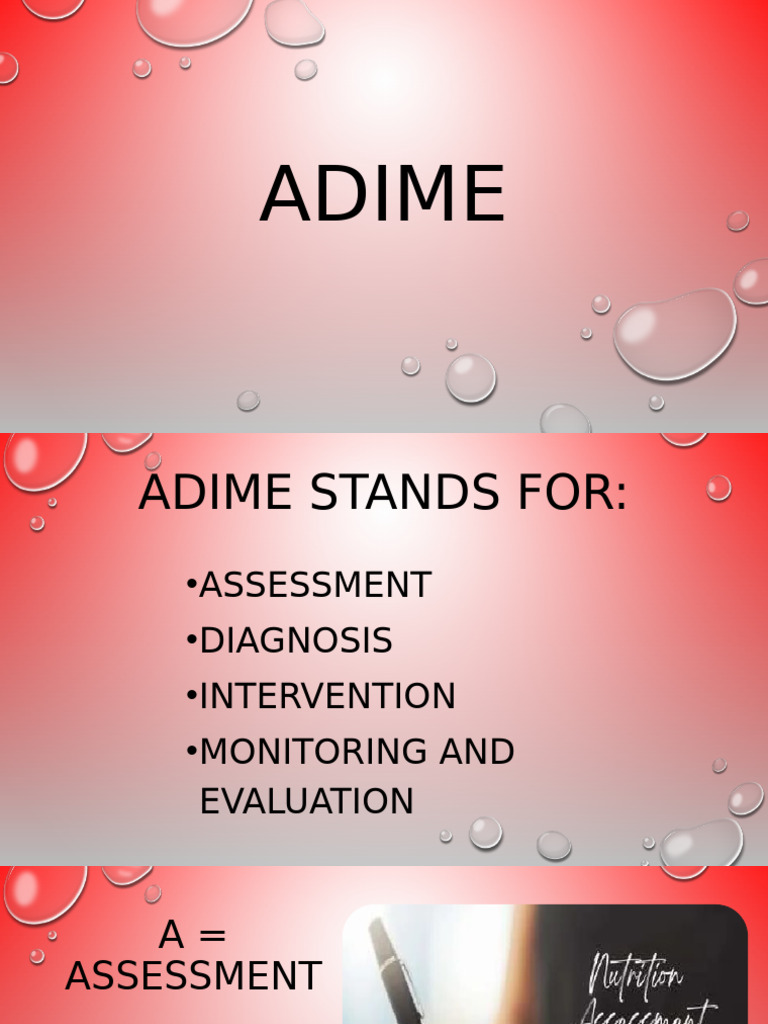 ADIME: Nutrition Assessment Guide | PDF | Dietitian | Nutrition