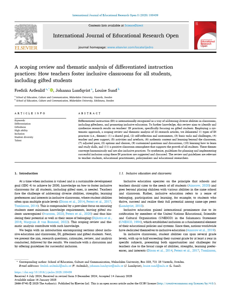 Inclusive Classrooms: Differentiated Practices | PDF | Gifted Education ...