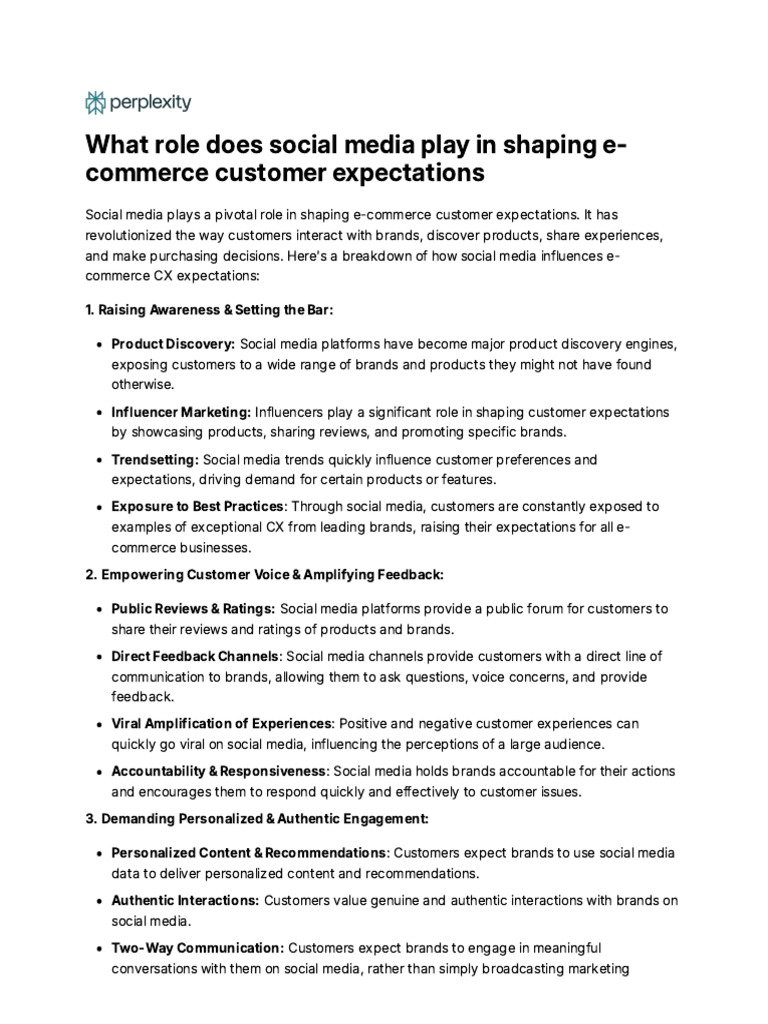 What Role Does Social Media Play in Shaping E-Commerce | PDF | Social ...