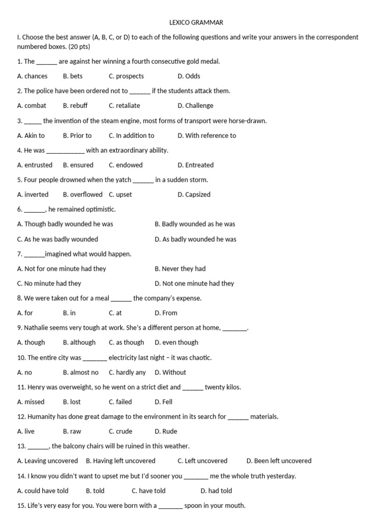 Lexico Grammar | PDF
