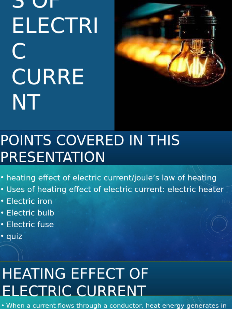 Heating Effects of Electric Current12343234223531 | PDF | Electric ...