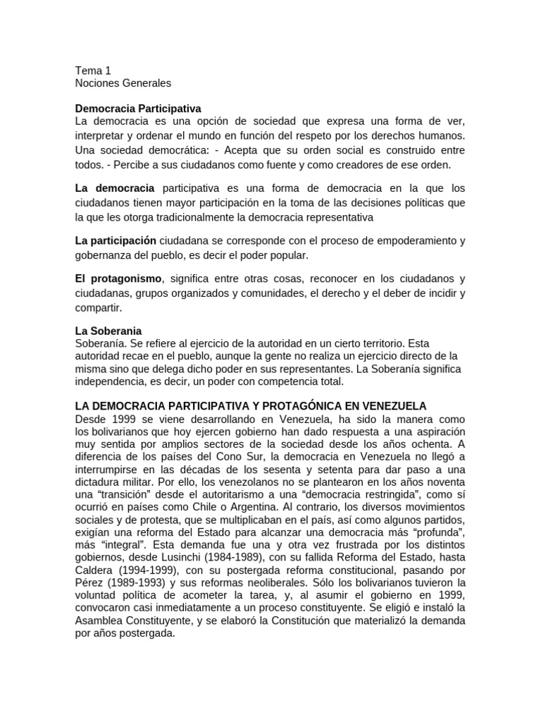 Democracia Participativa | PDF | Democracia | Ideologías políticas
