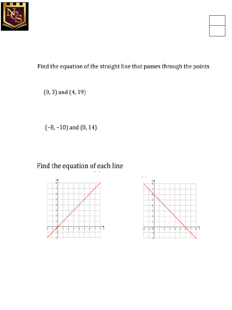 Year 8 Math Term 2 Quiz #2 | PDF