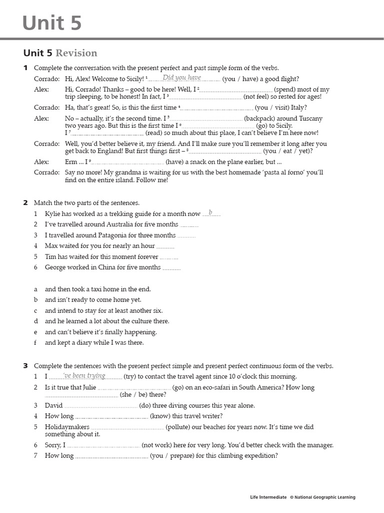 Int Unit5 Revision | PDF