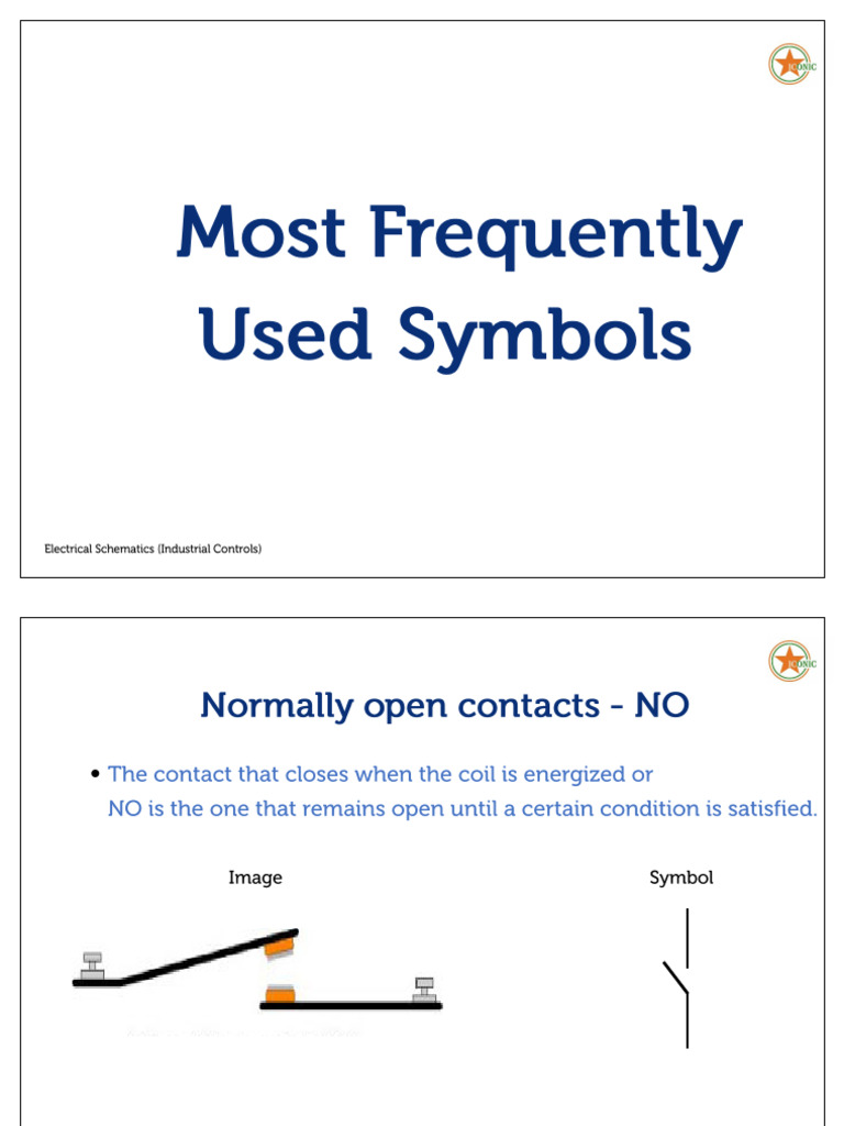 8.1 Section 1.4.1 Symbols of Contacts & Switches | PDF