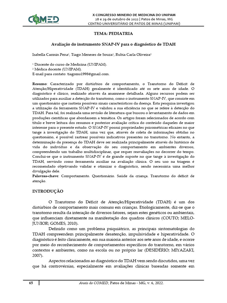 comed_v6_2022-65-70 | PDF | Transtorno de déficit de atenção e ...