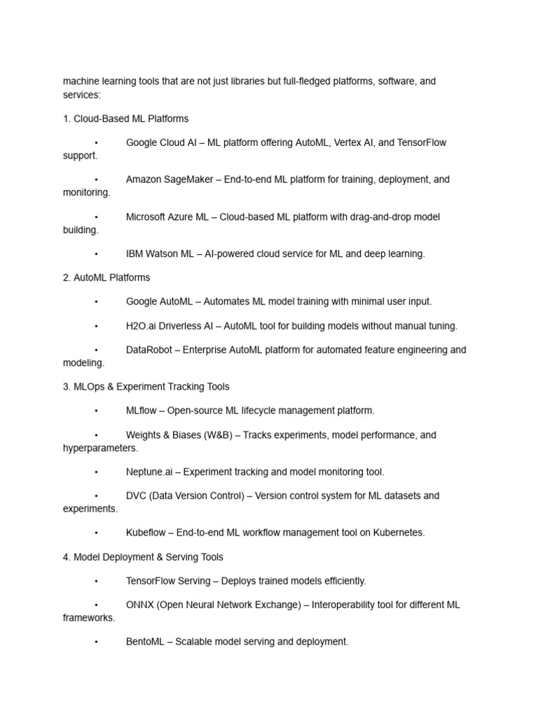 ML Tools | PDF
