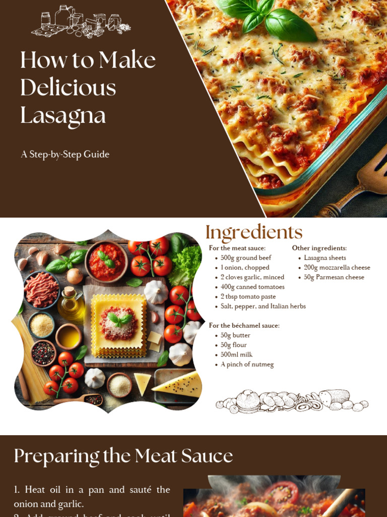 Easy Homemade Lasagna Recipe Guide | PDF