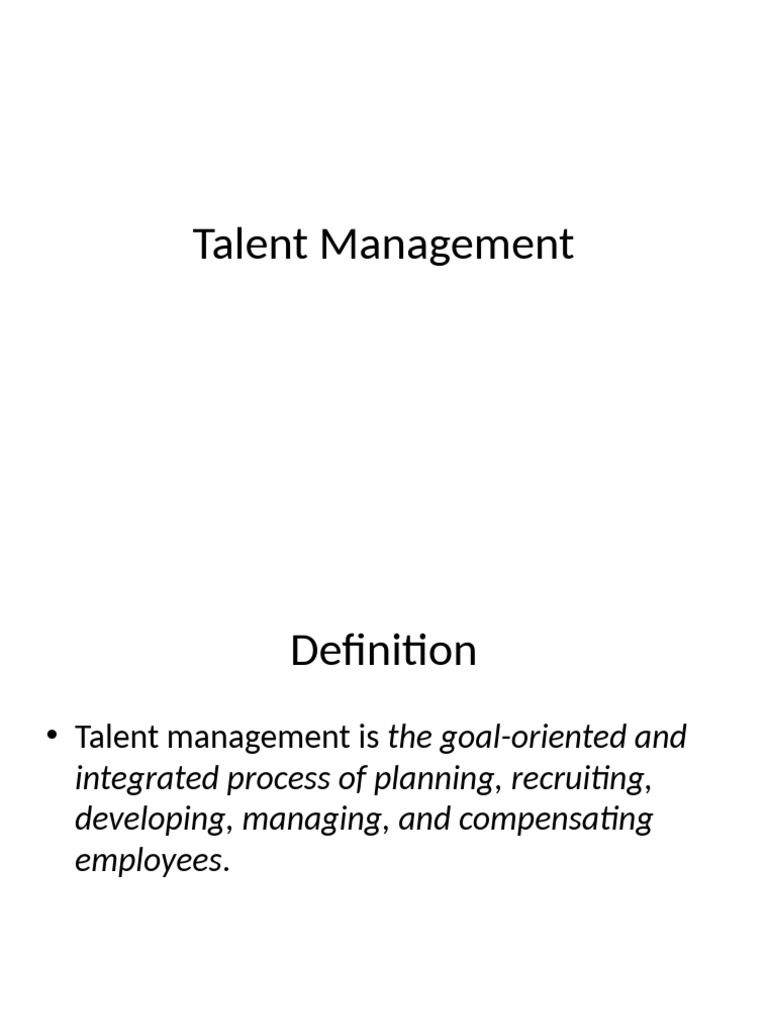 Talent Management | PDF