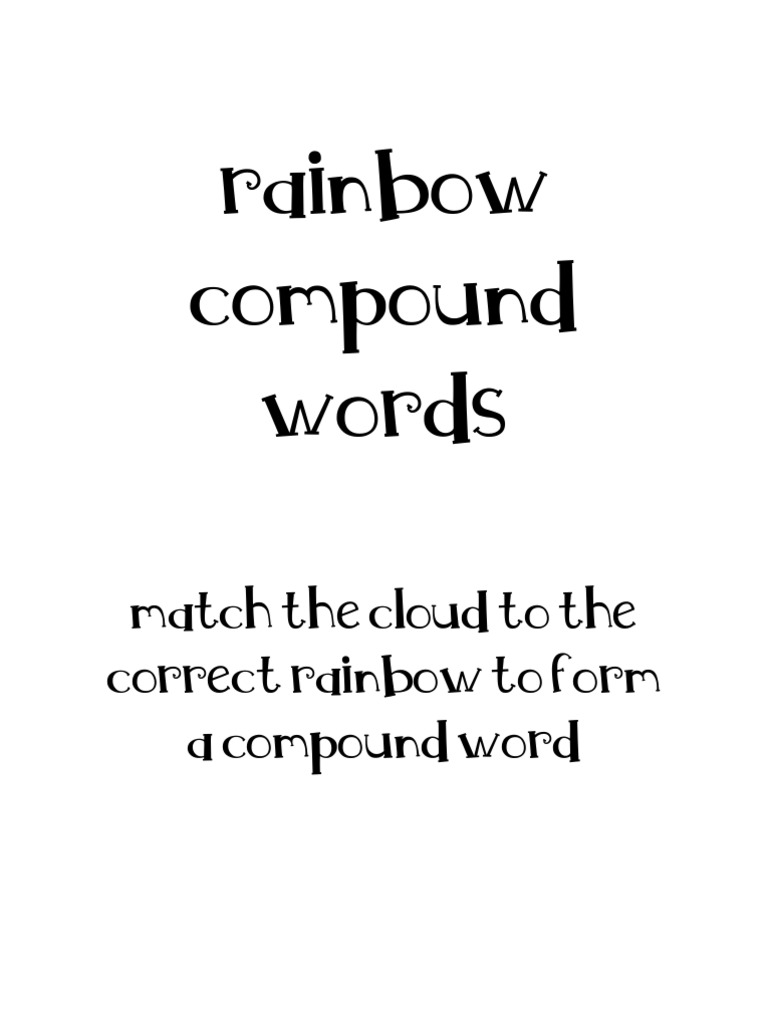 Rainbow Compound Words