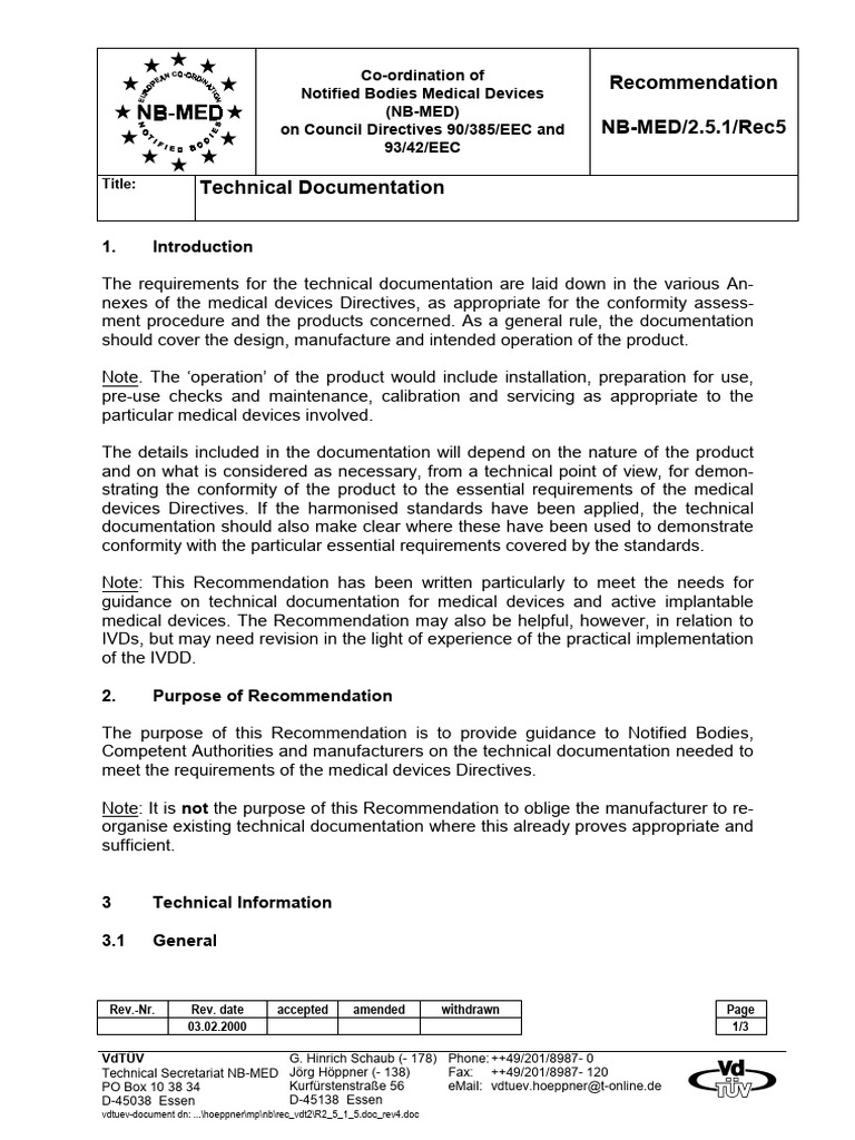 Guidance on Medical Device Documentation | PDF | Medical Device ...