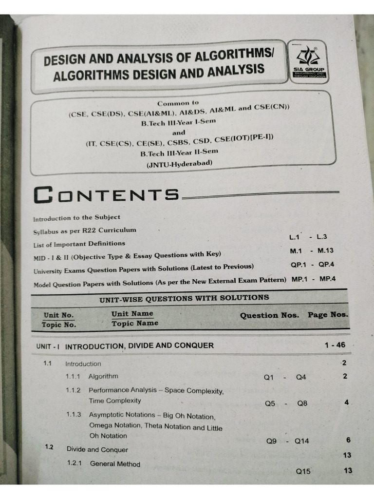 DAA Unit-1 | PDF