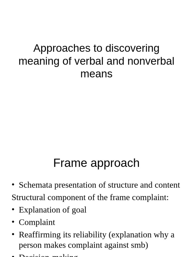 Verbal and Nonverbal Communication Analysis | PDF | Cognition | Human ...