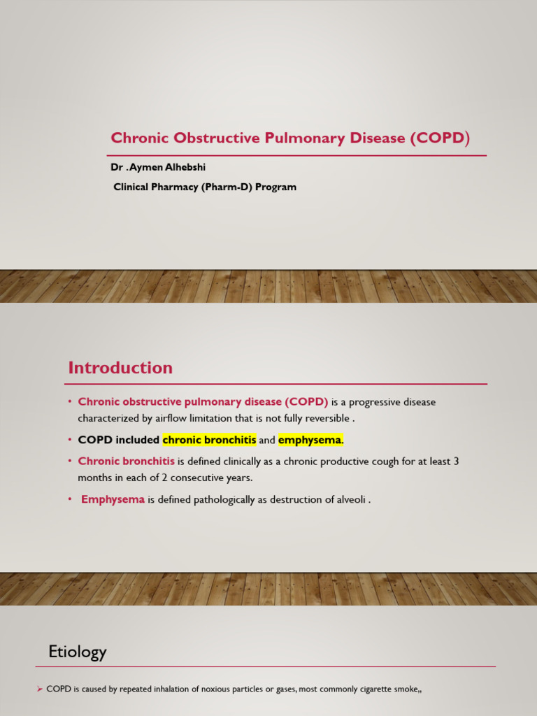 Understanding Chronic Obstructive Pulmonary Disease | PDF | Chronic ...