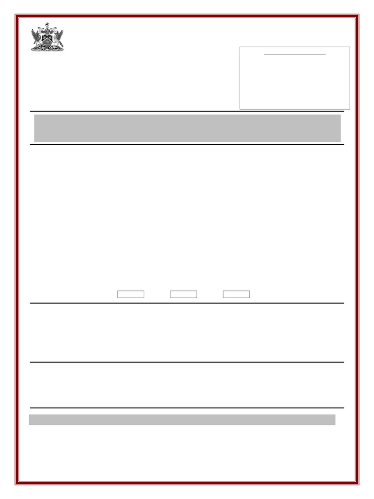 Trinidad Tobago Lost Passport Notification Form | PDF | Passport ...