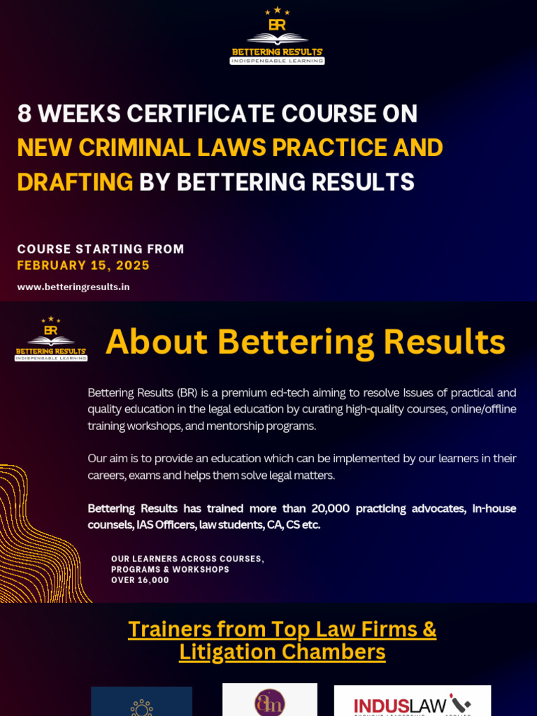 8-Week Criminal Law Course Starting Feb 2025 | PDF | Bail | Criminal ...