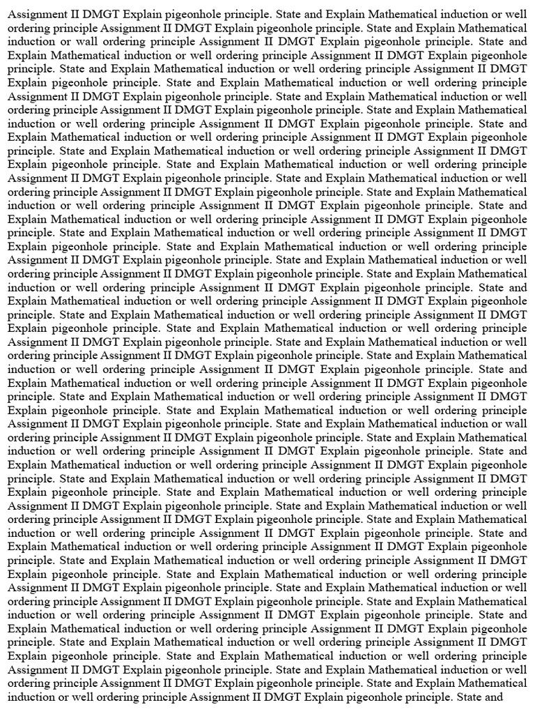 Pigeonhole Principle Worksheet
