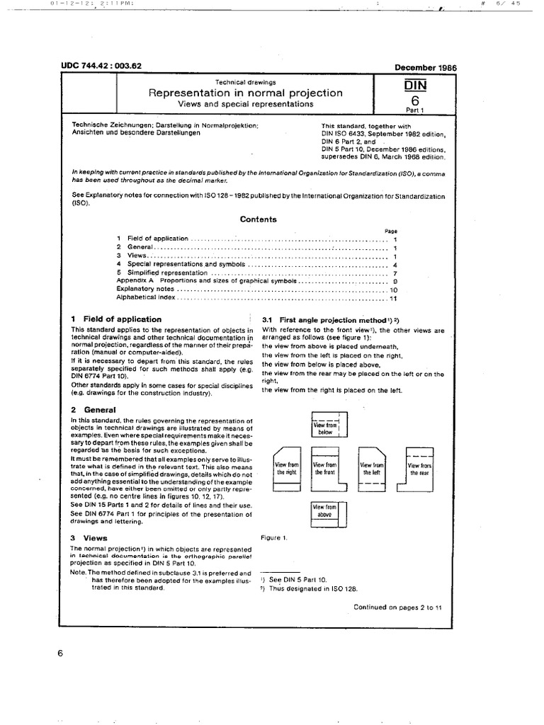 Din 6-1 1986 | PDF