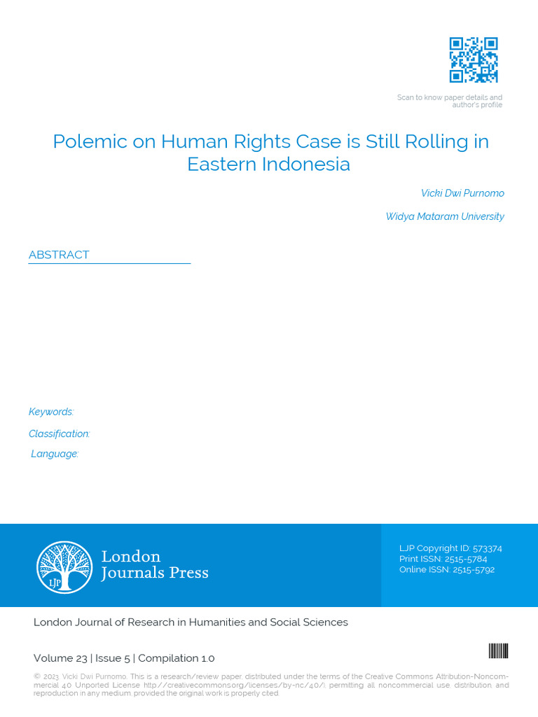Polemic On Human Rights Case Is Still Rolling in Eastern Indonesia ...