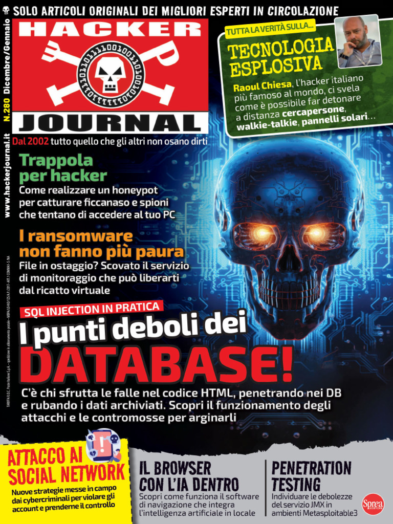 Hacker Journal N.280 (Dic 2024-Gen 2025) | PDF