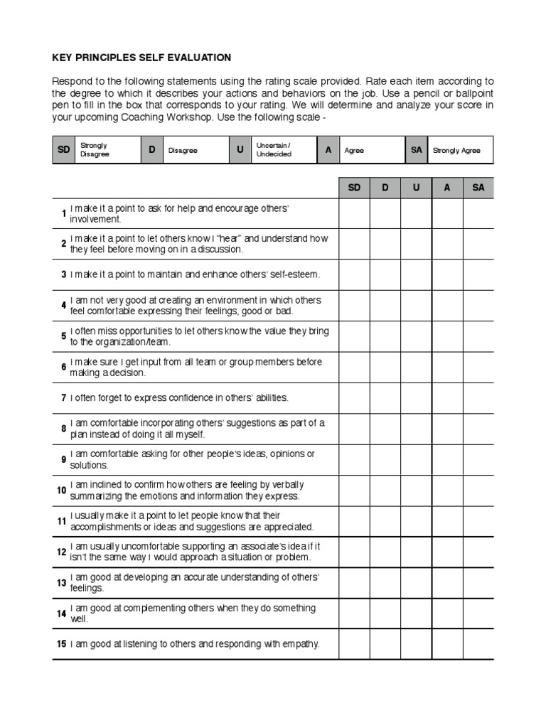 Key Principles (3) Self | PDF