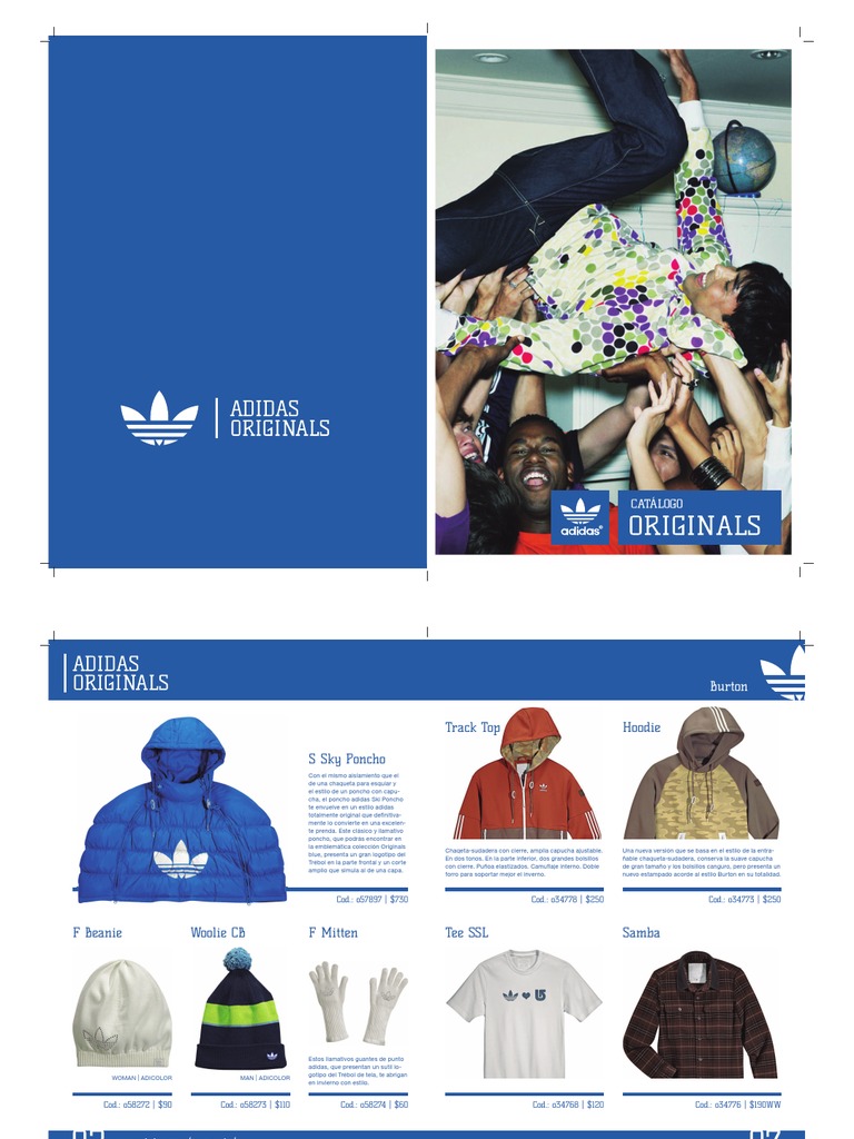 Alentar profesional Humilde Catálogo Adidas Originals (Diseño de Estudiante) | PDF | Ropa | Fashion