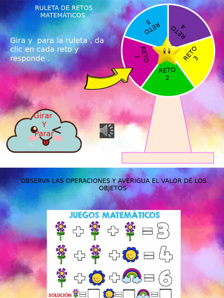 Ruleta de Retos Matemáticos | PDF