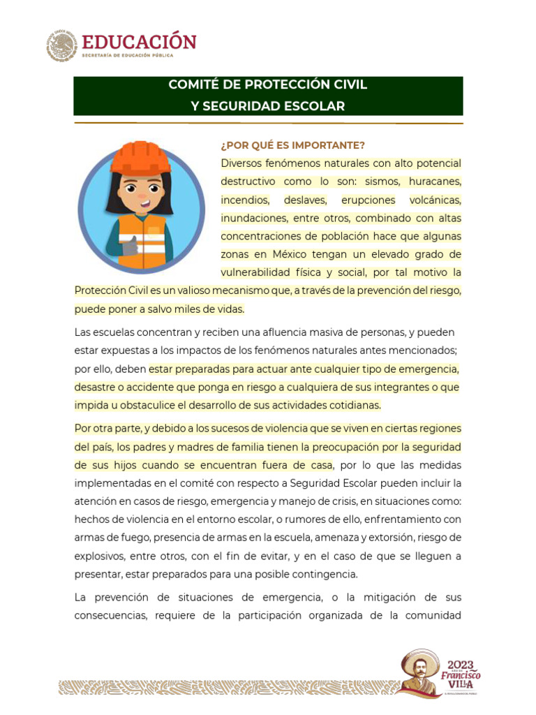 Protección Civil y Seguridad Escolar | PDF | Defensa Civil | Riesgo