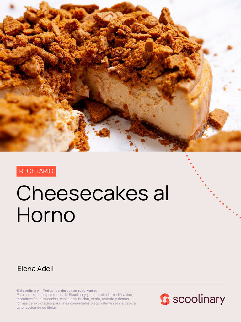 Recetas de Cheesecake al Horno | PDF | Tarta de queso | Galleta