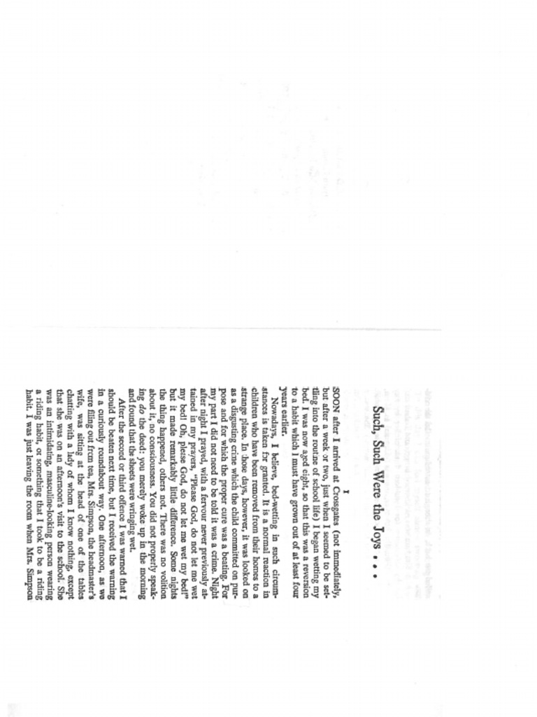 Such, Such Were The Joys | PDF