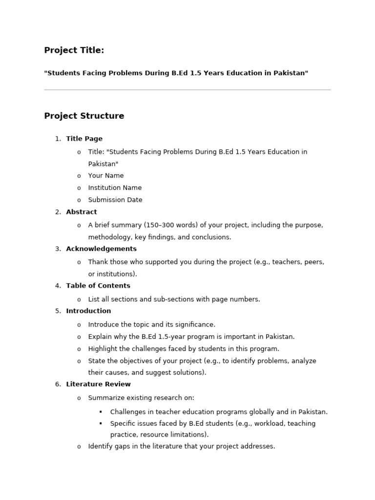 Project Title | PDF | Methodology | Teacher Education