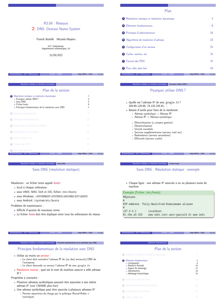DNS et Résolution d'Adresse IP | PDF | Système de noms de domaines ...