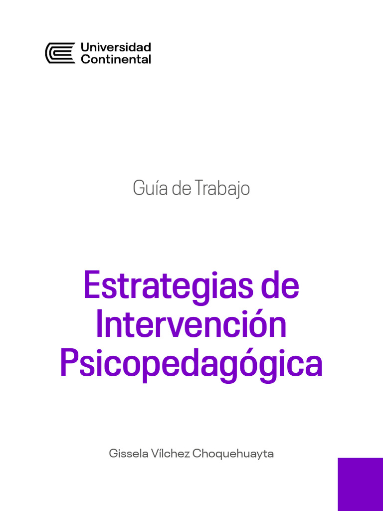 Estrategias de Intervención Psicopedagógica | PDF | Aprendizaje | Enseñando