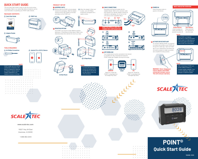POINT Quick Start Guide - 7602008 - REVD | PDF | Ios | Mobile App