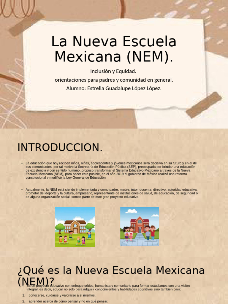 La Nueva Escuela Mexicana Nem Pdf Escuelas México