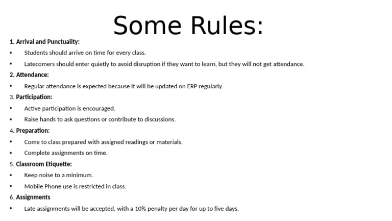 Some Rules | PDF