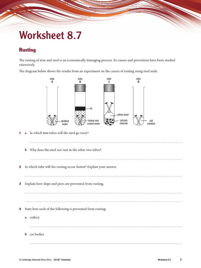 Causes and Prevention of Rusting | PDF