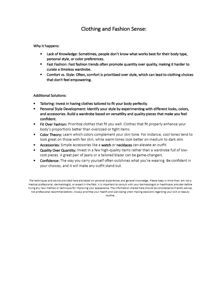 Essential Clothing Style Tips | PDF