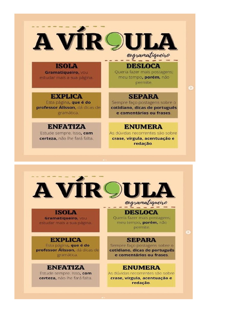 Usos Da Vírgula | PDF