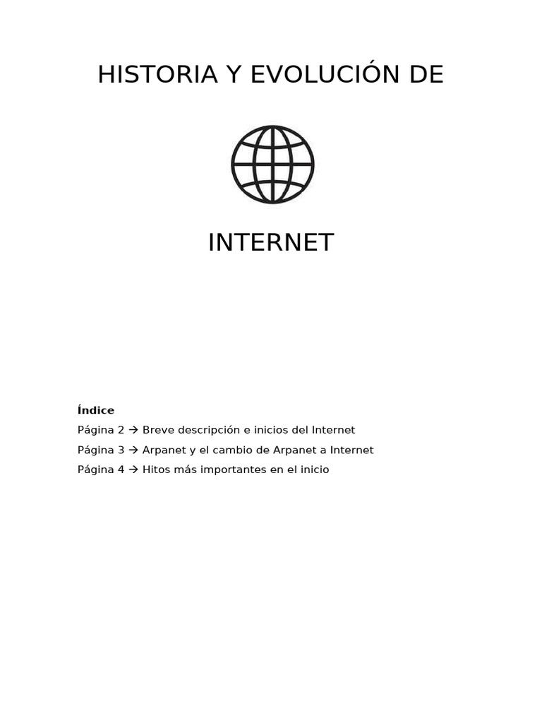 Historia y Evolución de Internet | PDF | Internet | Red mundial