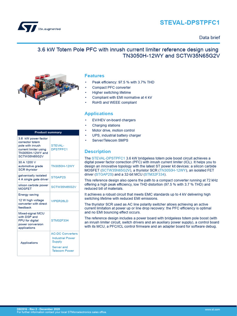 3.6kW Totem Pole PFC Design Guide | PDF | Alternating Current ...