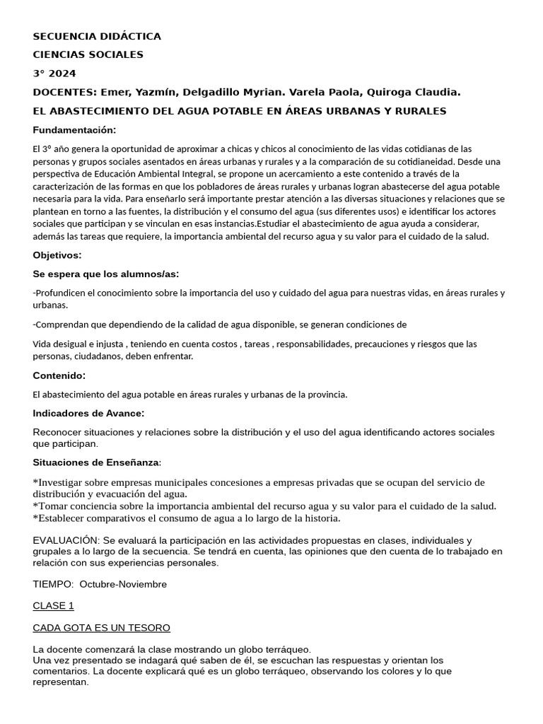 Abastecimiento de Agua: Urbanos vs Rurales | PDF | Agua | Enseñando