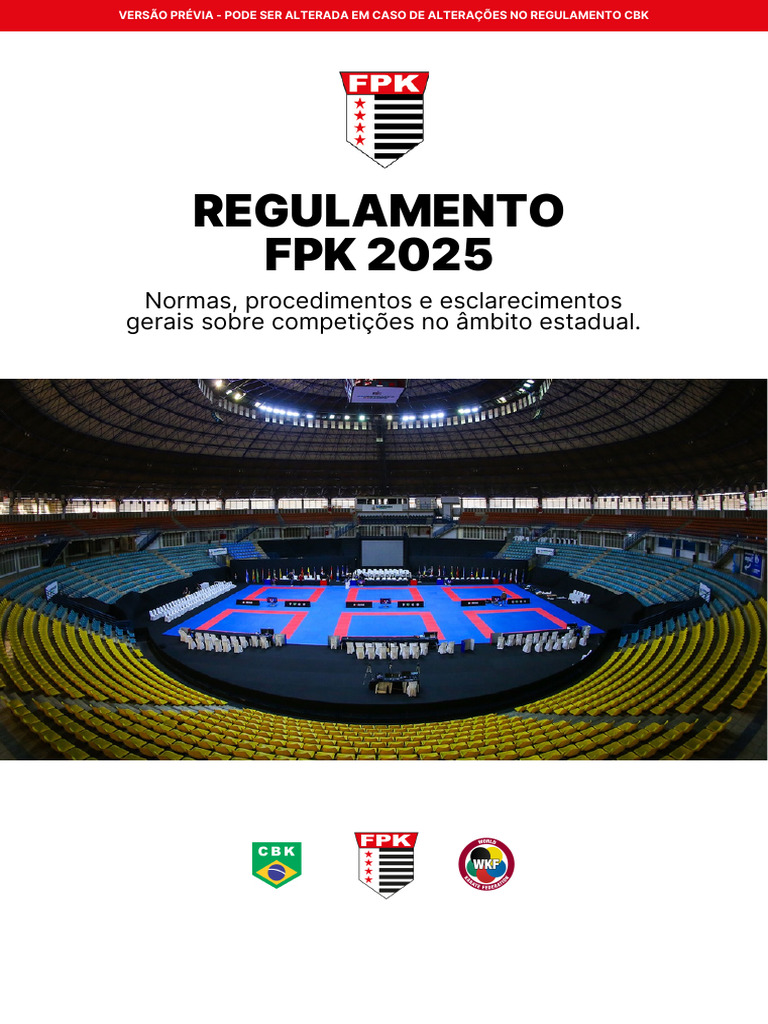 Regulamento FPK 2025 para Competições | PDF | Karatê | Tempo