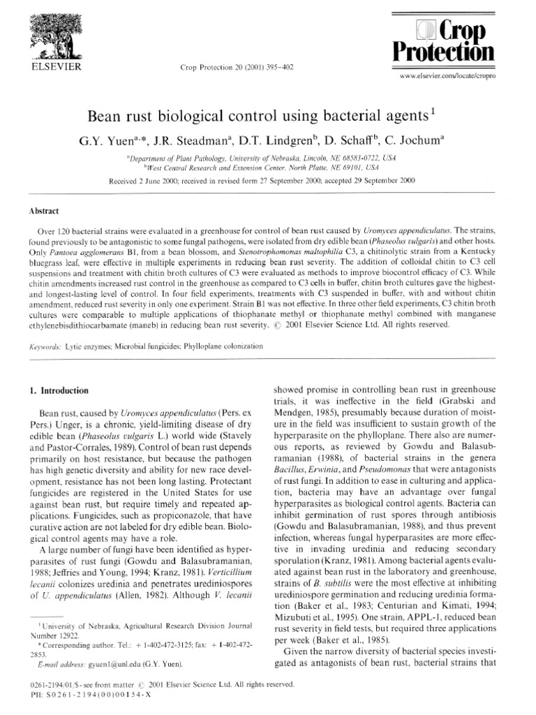 Be An Rust Crop Protect 2001 | PDF