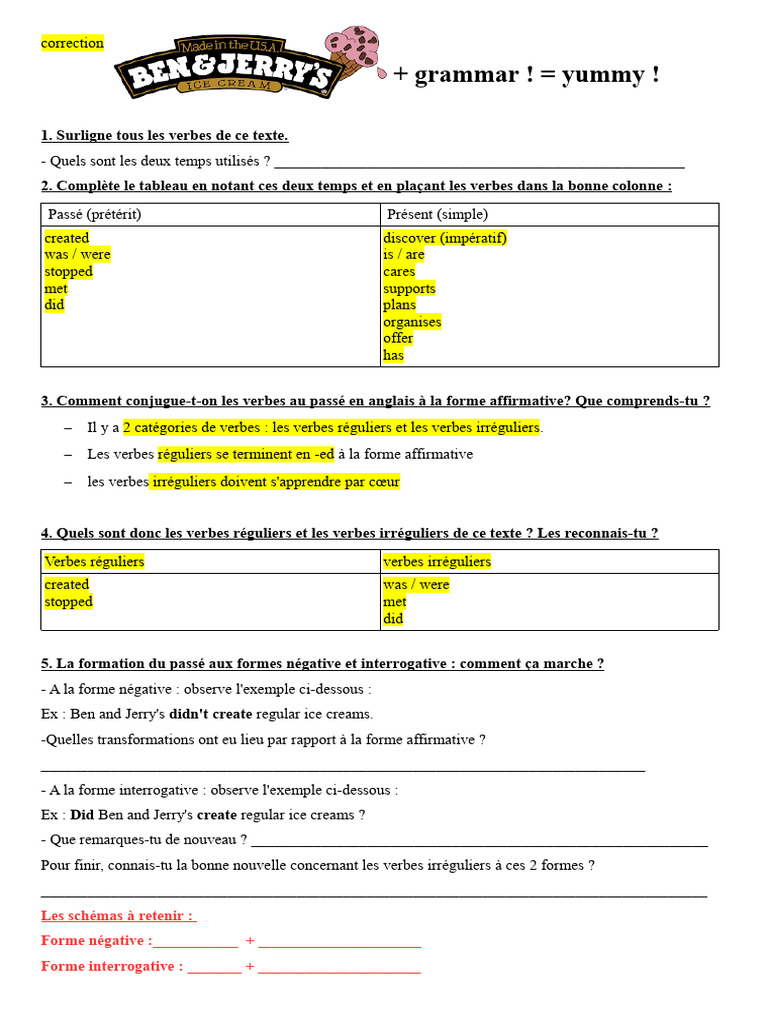 Analyse des temps verbaux en anglais | PDF