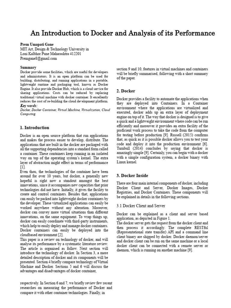 Research Paper On Docker's For Data Seience | PDF | Virtualization ...