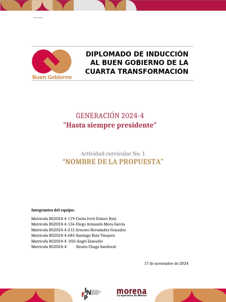 DIBG - Ficha Técnica Actividad Curricular 1 Diplomado | PDF ...