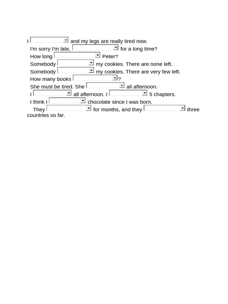 Present Perfect Continuous Pdf