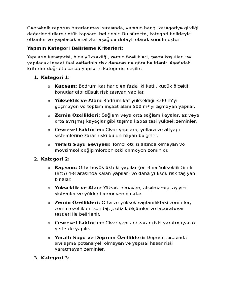 Geoteknik Rapor Sıralama | PDF